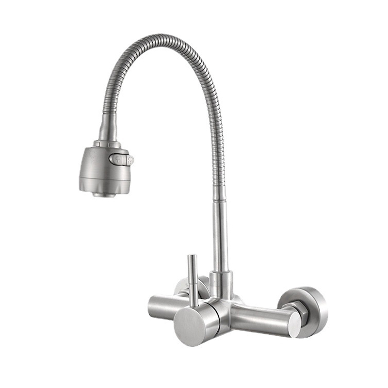 Kitchen Faucet Stainless Steel Wall Extendable Mixers Tap Water Saving Bathroom Sink Cranes Gourmet Washbasin AK-C06