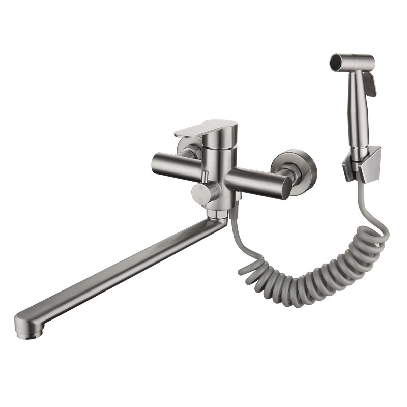 Bathtub Faucet Bathroom Stainless Steel Shower Tap Mixer Wall Accessories Sets For The Bath Tub System Hot And Cold Water AK-C07