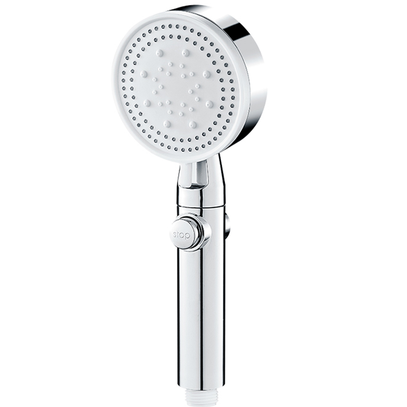 Shower Head Portable 5 Modes Showerhead ABS Plastic Chrome High Pressure Black Douche Set With Button TM-SD-5058