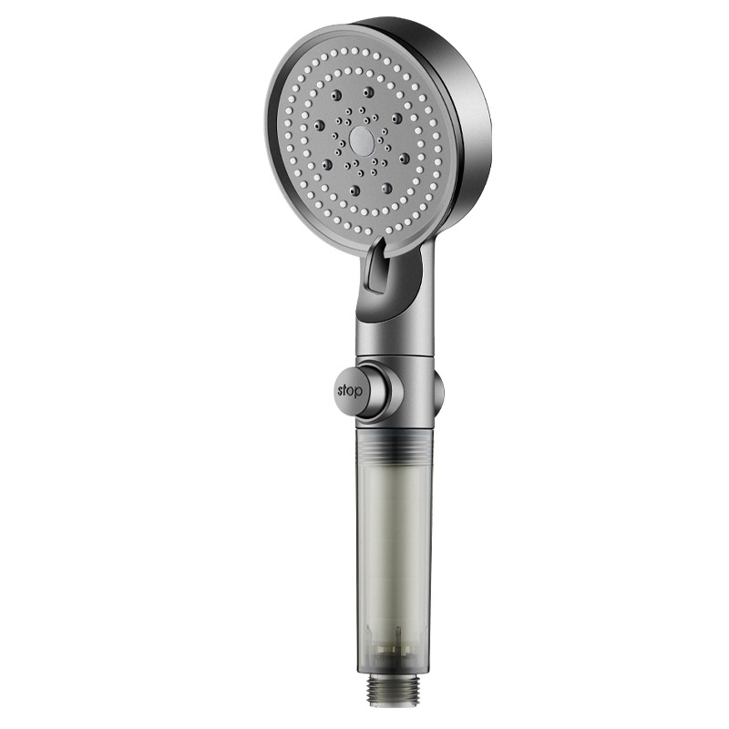 Black Shower Head 5 Modes Showerhead Spa Filter Portable High Pressure Bath TM-SD-E503